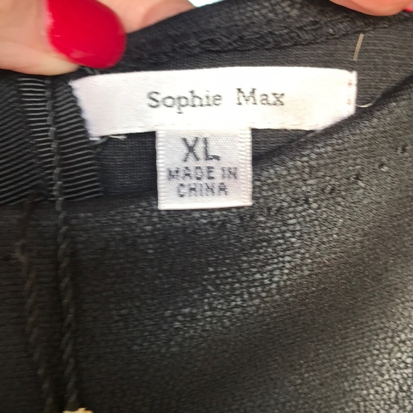 SOPHIE MAX ~ Lil Black Textured Dress ~ NWT $118 - Picture 4 of 7